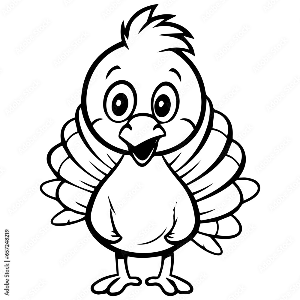 Silhouette turkey on white background. Farm animals collection. Icon Silhouette turkey on white background. Farm animals collection. Icon