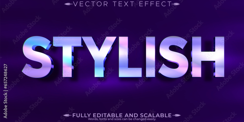 Stylish text effect, editable modern and poster text style