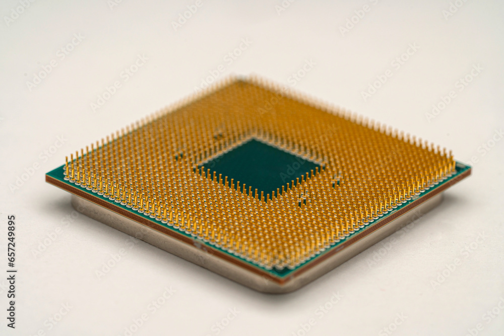 Computer CPU on white background close up. Computer CPU on white background close up.
