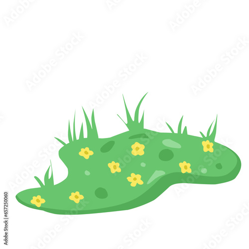 Patch of grass and flower 