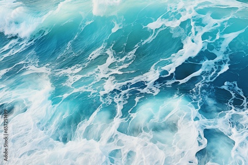 A view from above of waves in the ocean. Generative AI © Phoenix
