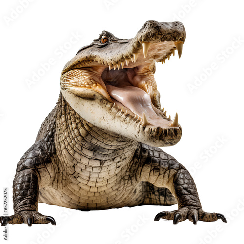 crocodile on a flower on a background PNG