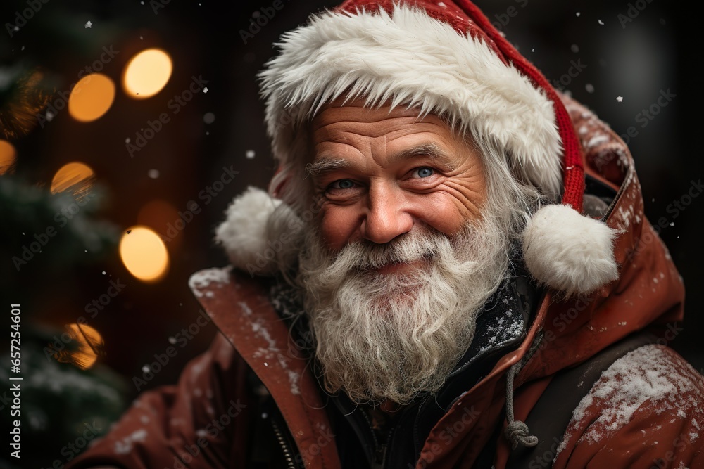 santa claus with christmas tree santa claus with christmas tree