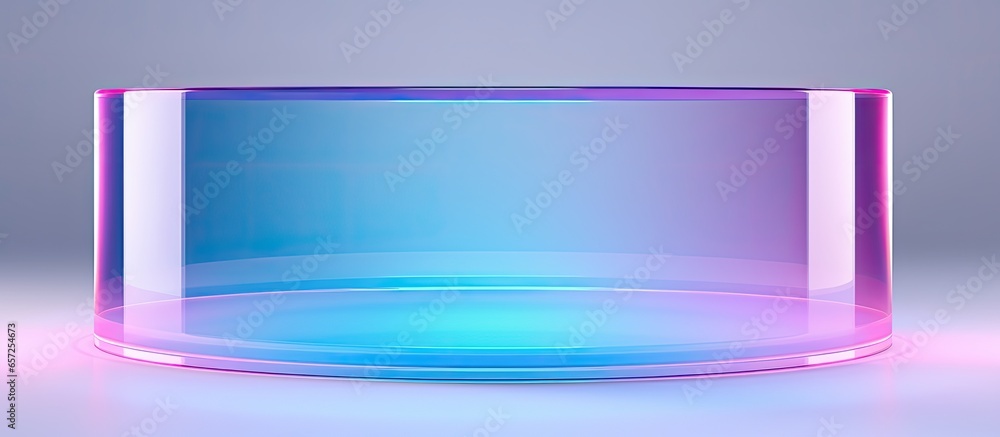 Fototapeta premium Clear sizable tube geometric shape With copyspace for text