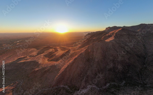 Superstition Mountains By Drone