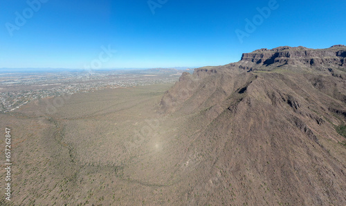 Superstition Mountains By Drone