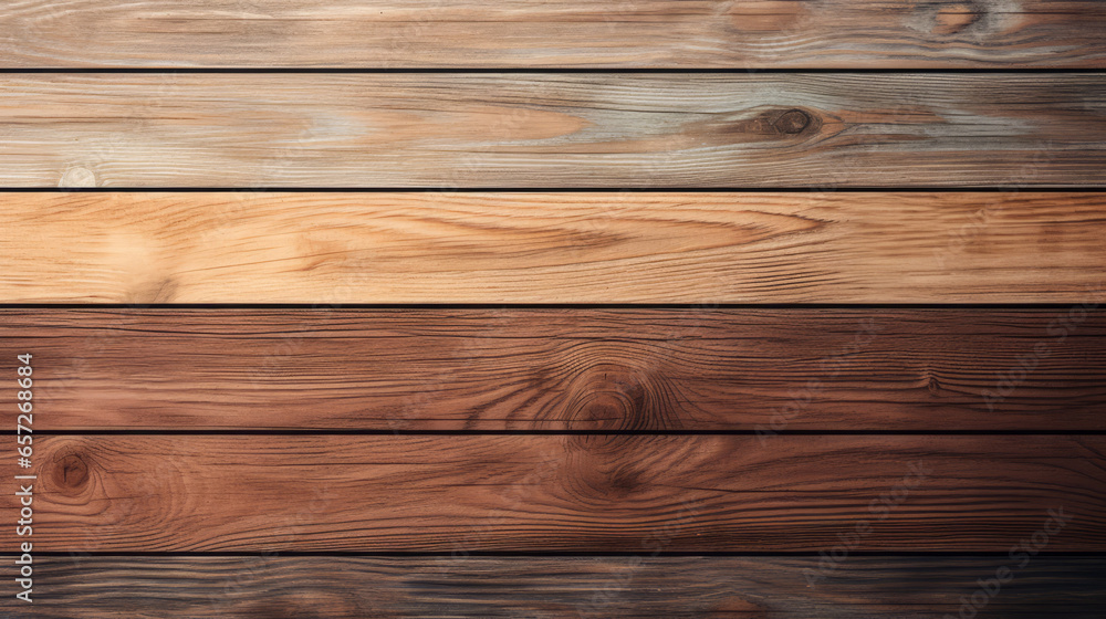 Obraz premium Multi shades of brown wood table, wall or floor background, wooden texture. Copy space.