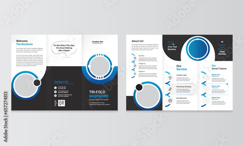 Brochure design, brochure template, creative tri-fold, trend brochure.