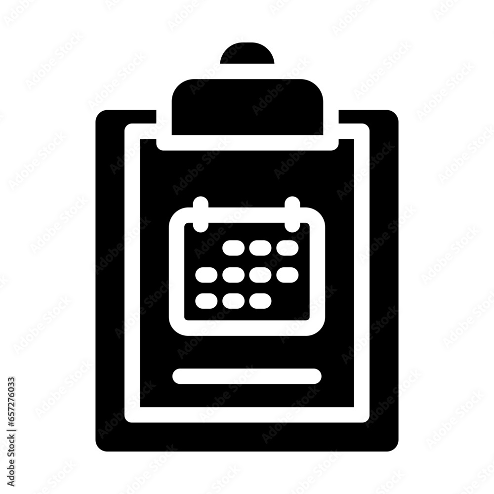 Solid Calendar Clipboard icon Solid Calendar Clipboard icon