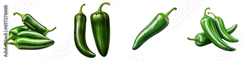 jalapeno peppers  Vegetable Hyperrealistic Highly Detailed Isolated On Plain White Background photo