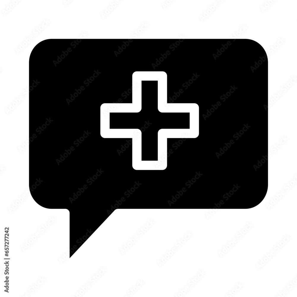 Solid Medical chat icon Solid Medical chat icon