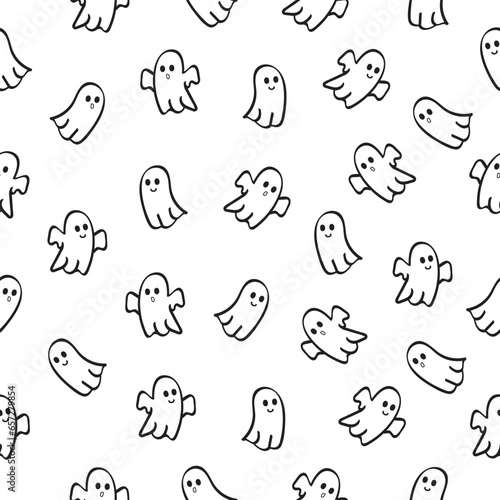 seamless ghost  pattern ghost background wallpaper design