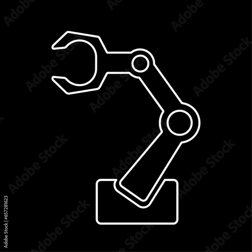 Robotic arm for industrial applications vector illustration