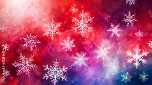 Abstract Christmas background with snowflakes. Festive Christmas background.