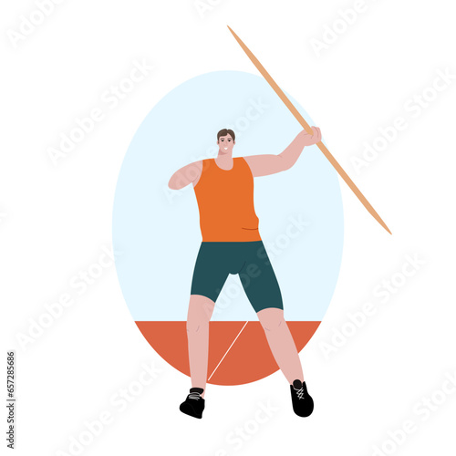 three december world day of disabled people vector logo design. A man without an arm throws a spear