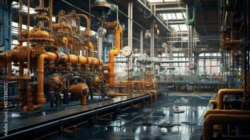  a hyper-realistic scene showcasing the artistry of Automation, where mechanical processes blend seamlessly with technological innovation.