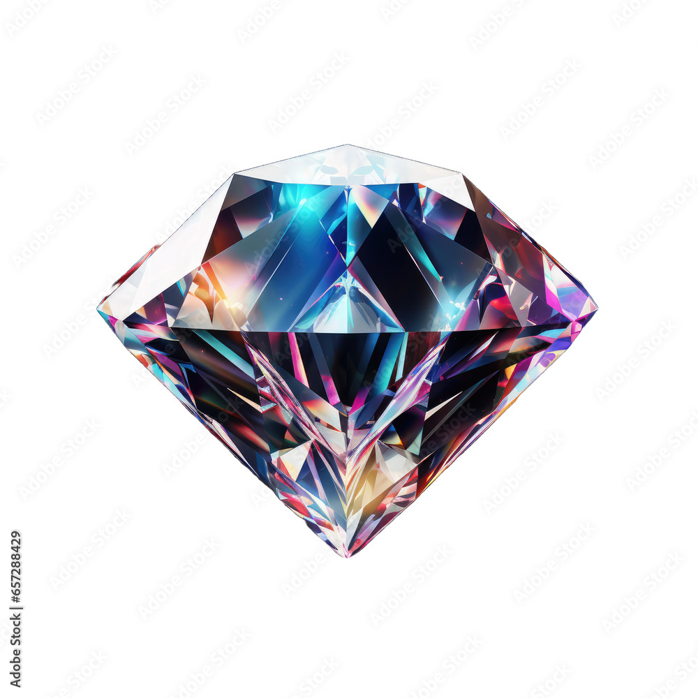 Glowing diamond on transparent background Glowing diamond on transparent background
