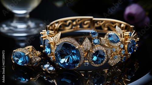 Jeweled luxury jewelry.