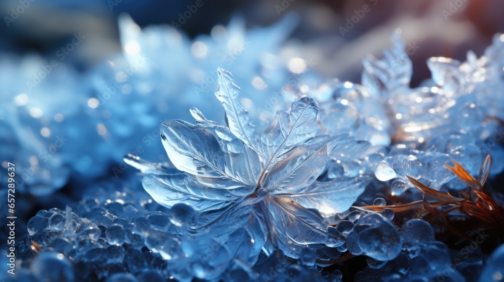 Close-up ice crystals. Close-up ice crystals.