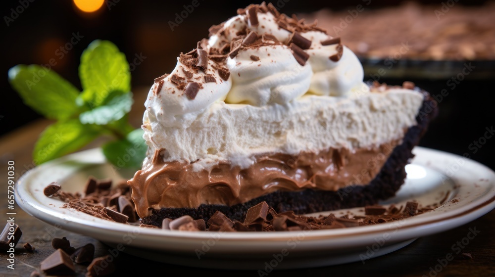 Chocolate silk pie with Oreo crust, a rich and decadent delight Chocolate silk pie with Oreo crust, a rich and decadent delight