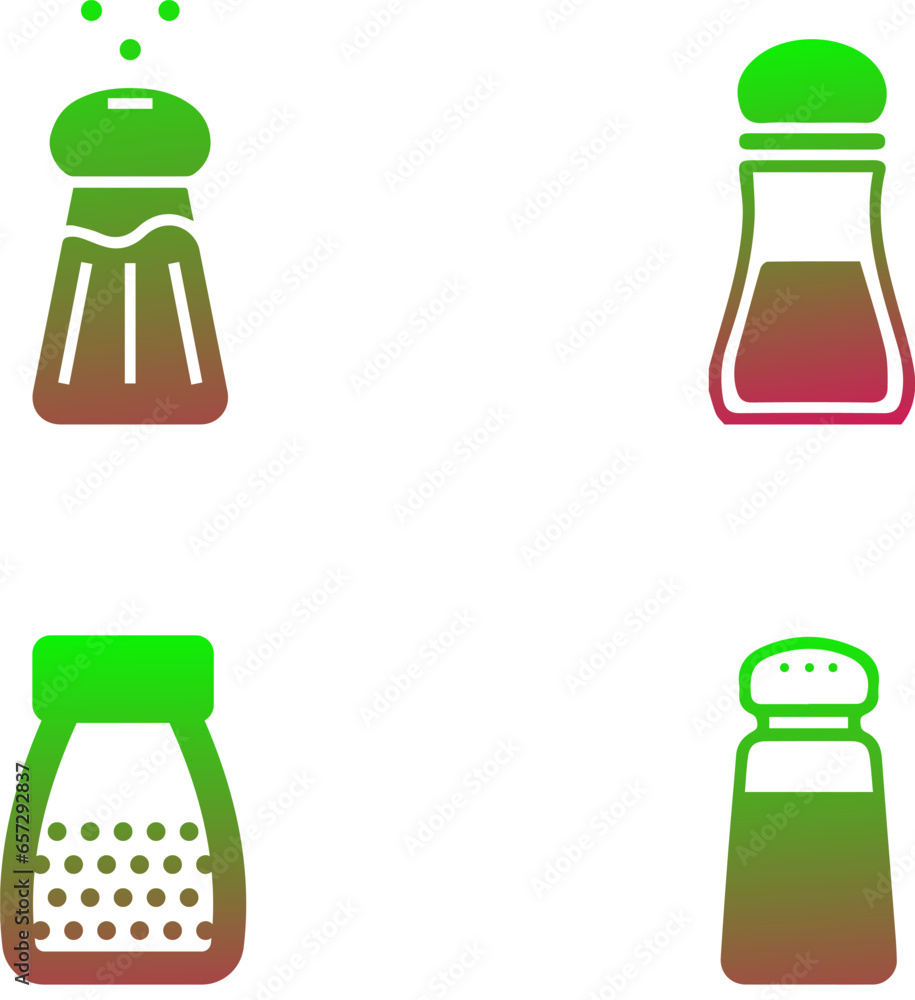 Salt and Black Pepper Icons This icon typically represents a salt