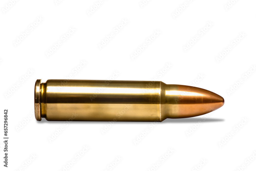 Bullet for a gun isolated on white background Bullet for a gun isolated on white background