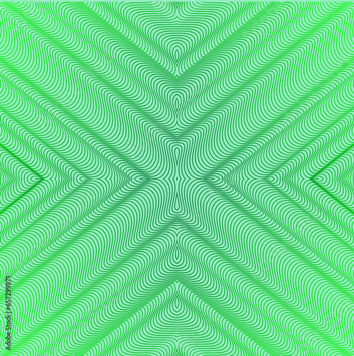 Wallpaper Mural Vector abstract geometric illustration in the form of wavy lines and quadrangles on a green background Torontodigital.ca