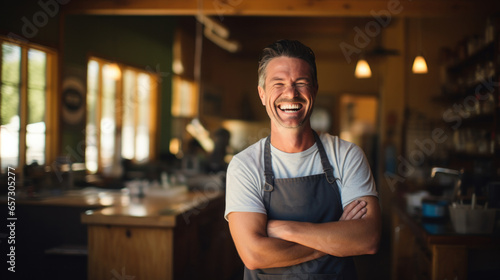 small business owner smile