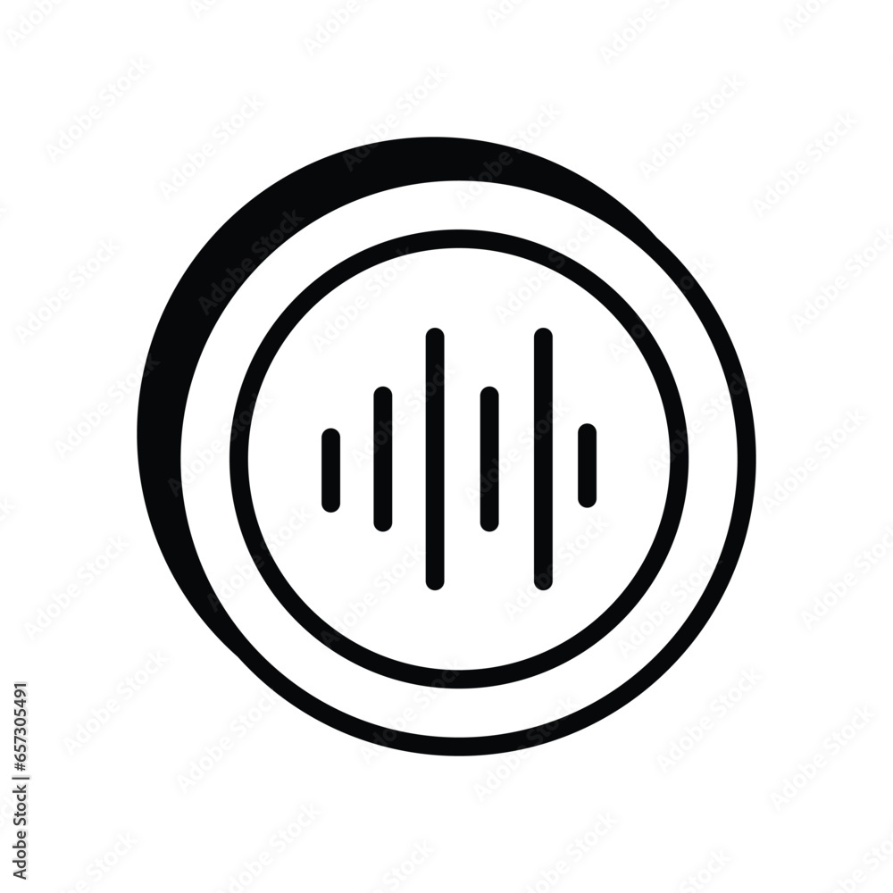 Audio Wave icon vector stock illustration Audio Wave icon vector stock illustration