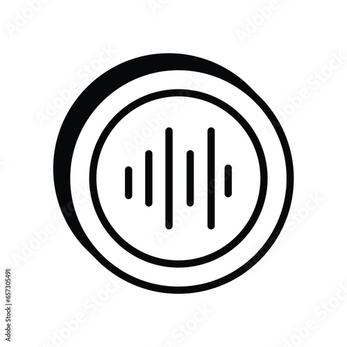 Audio Wave icon vector stock illustration