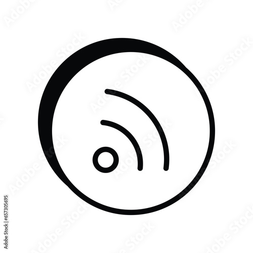 Rss icon vector stock illustration