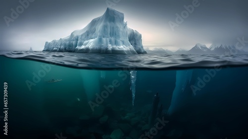 sea, sky, mountain, ice, landscape, water, iceberg, snow, mountains, ocean, nature, winter, glacier,  © Olena