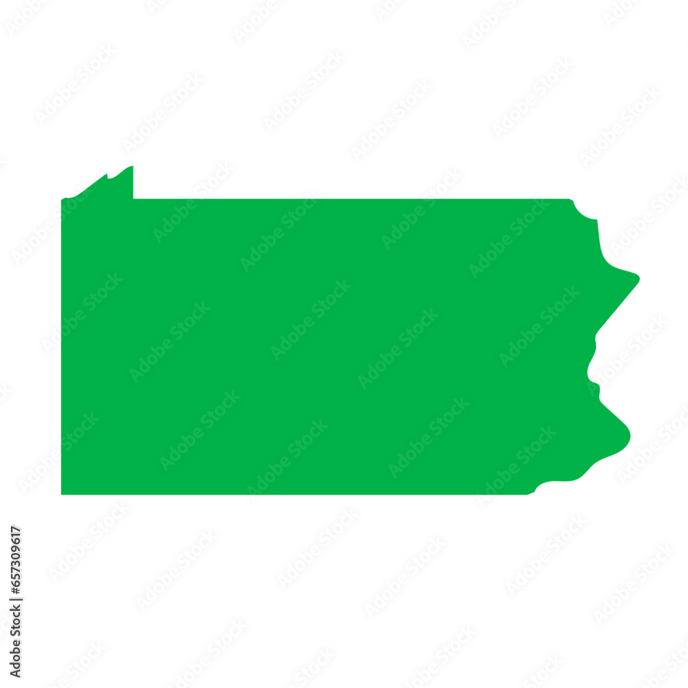 Simple Pennsylvania State Map. Vector. Simple Pennsylvania State Map. Vector.
