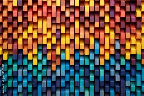 Colorful graphic pattern wallpaper design with pencil colors
