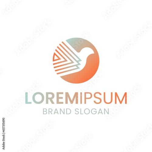 minimal bird logo design template for business use