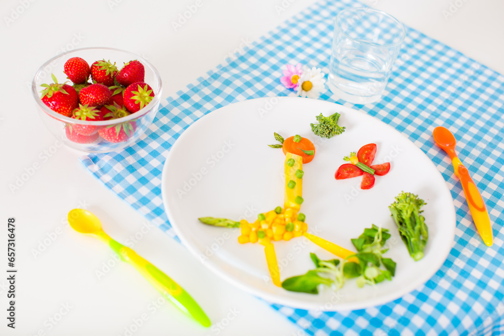 Healthy vegetable meal for young child. Healthy vegetable meal for young child.