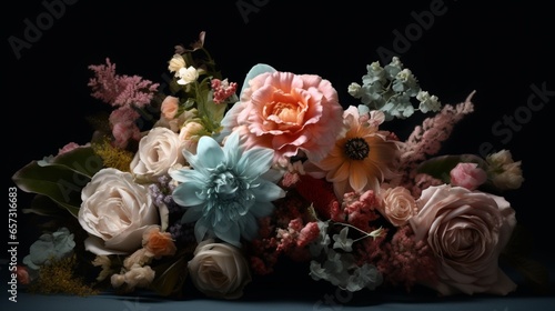 Beautiful flower arrangement style jennifer lanne wallpaper image AI generated art © Biplob