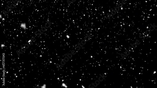 Falling winter snow, seamless loopable background footage photo