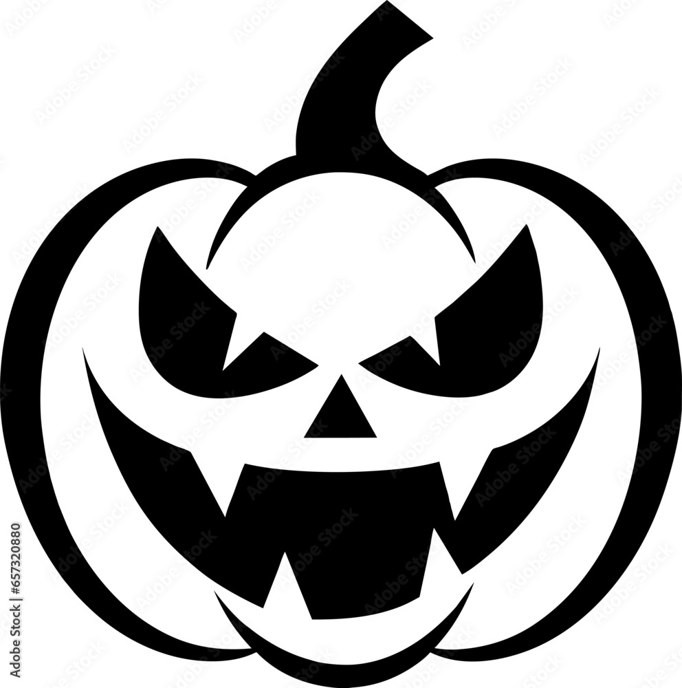 Halloween pumpkin with happy face on dark background. Vector cartoon Illustration. Halloween pumpkin with happy face on dark background. Vector cartoon Illustration.