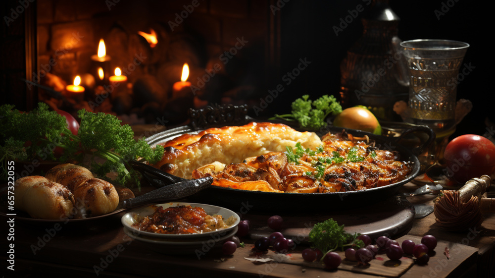Characteristic Turkish food, colors and aromas mix Characteristic Turkish food, colors and aromas mix