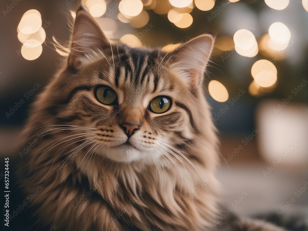 Portrait of lovely tabby cats Portrait of lovely tabby cats