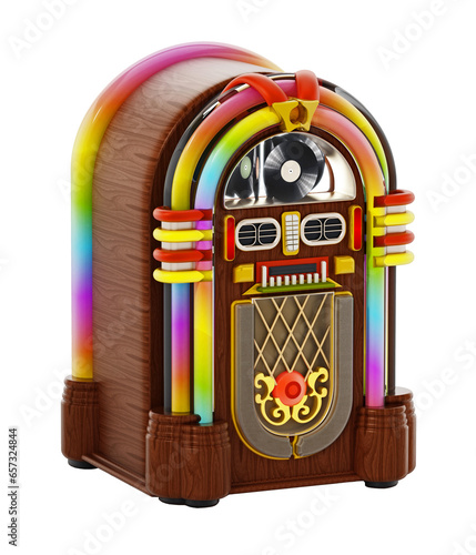 Jukebox isolated on transparent background. 3D illustration