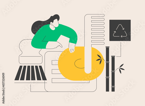 Waste-free wood products abstract concept vector illustration.