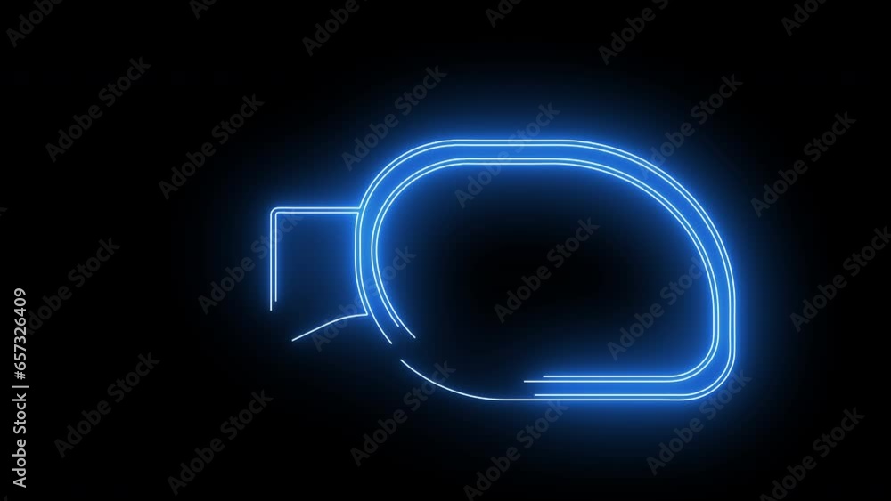animated video of the shape of a car rearview mirror with a neon saber effect animated video of the shape of a car rearview mirror with a neon saber effect