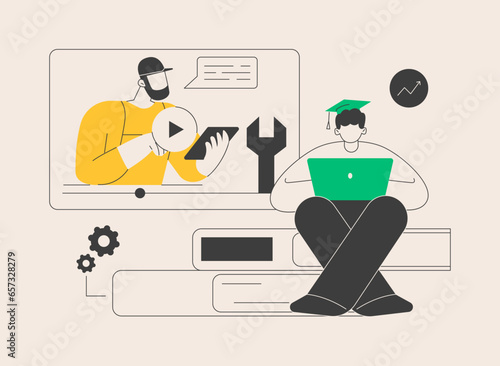 Vocational education abstract concept vector illustration.