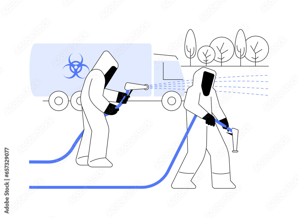 Biohazard emergency response abstract concept vector illustration. Biohazard emergency response abstract concept vector illustration.