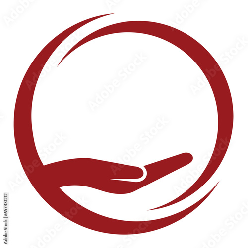 Very simple red circle vector design, you can redesign this vector