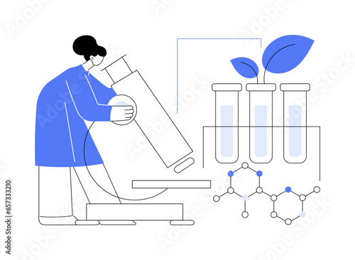 Microbial pesticides innovations abstract concept vector illustration.