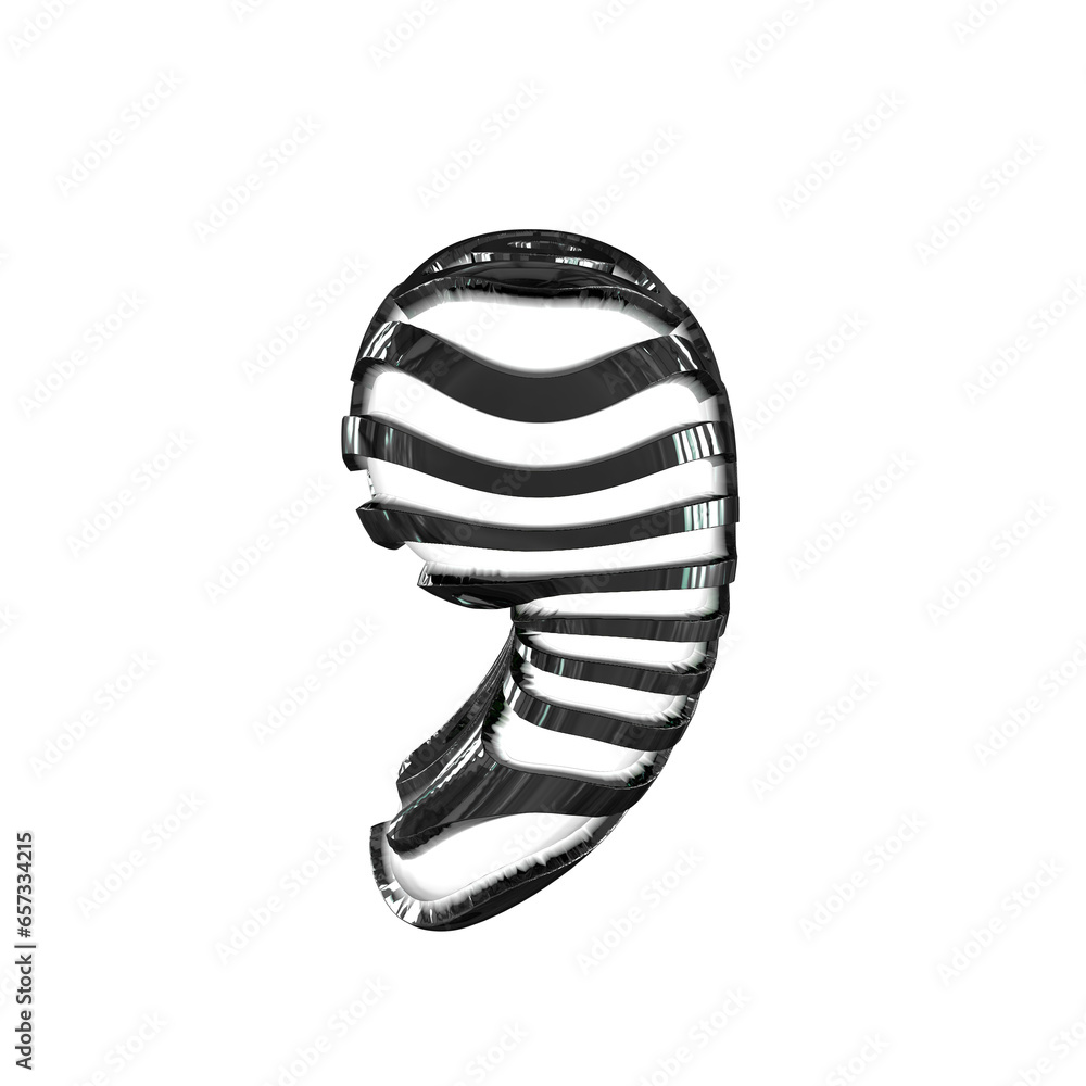 White symbol with black straps White symbol with black straps