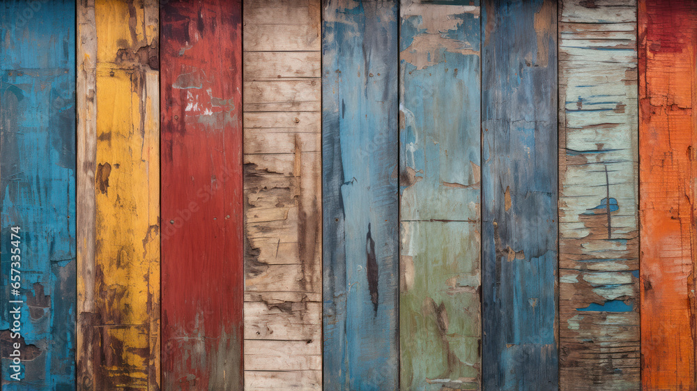 Colorful Wood Wall Texture Colorful Wood Wall Texture
